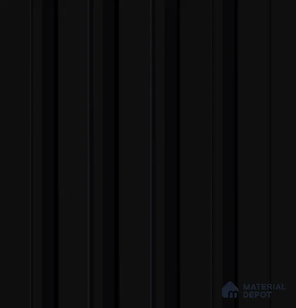 Black Plain Colour Louver PN 04887 9.5 ft x 4.7 inch Charcoal Panel - 12 mm | Suitable for Feature Wall, TV Unit & Living Room | Width is Subjected to 5% Variation