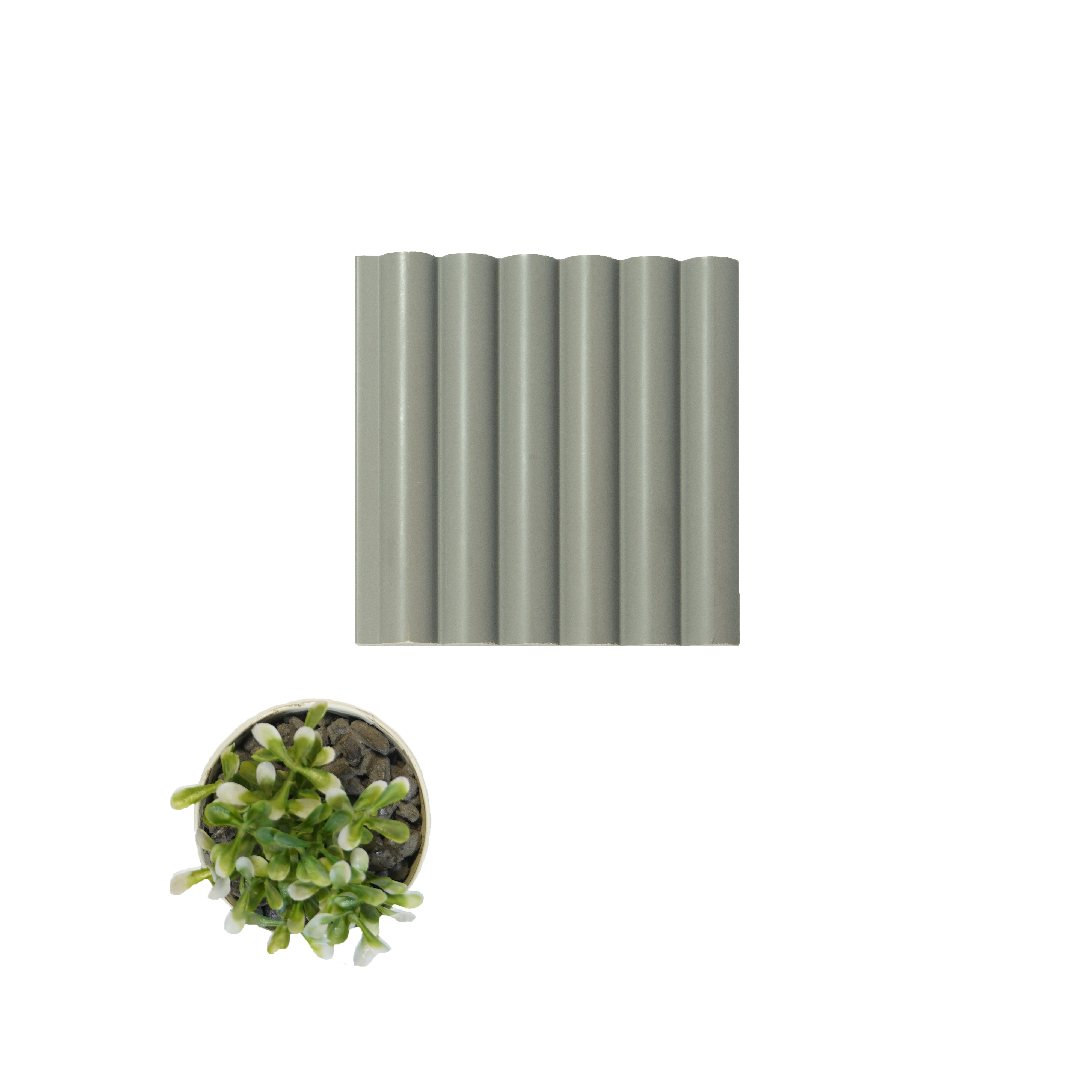 Green Plain Colour Louver PN 04890 9.5 ft x 4.7 inch Charcoal Panel - 12 mm | Suitable for Feature Wall, TV Unit & Living Room | Width is Subjected to 5% Variation