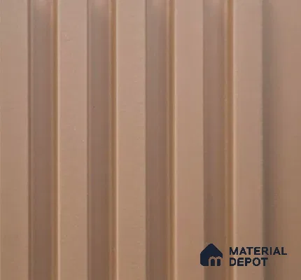 Beige Plain Colour Louver PN 06238 9.5 ft x 4.7 inch Charcoal Panel - 12 mm | Suitable for Feature Wall, TV Unit & Living Room | Width is Subjected to 5% Variation