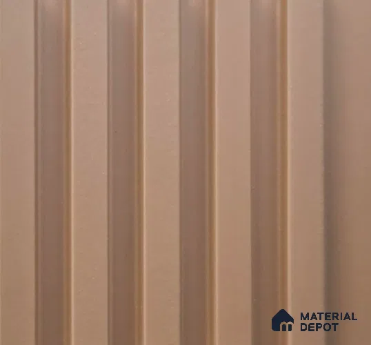 Beige Plain Colour Louver PN 06238 9.5 ft x 4.7 inch Charcoal Panel - 12 mm | Suitable for Feature Wall, TV Unit & Living Room | Width is Subjected to 5% Variation