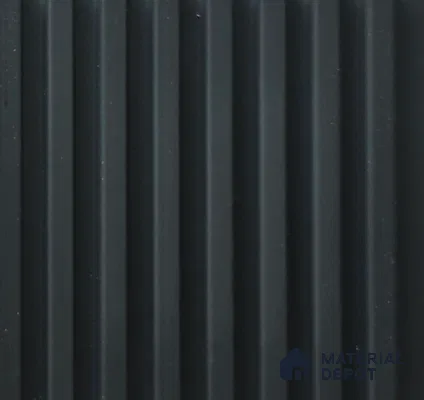 Black Plain Colour Louver PN 06264 9.5 ft x 4.7 inch Charcoal Panel - 12 mm | Suitable for Feature Wall, TV Unit & Living Room | Width is Subjected to 5% Variation
