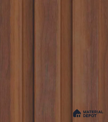 Brown Wooden Louver PN 00802 9.5 ft x 4.9 inch Charcoal Panel - 12 mm | Suitable for Feature Wall, TV Unit & Living Room | Width is Subjected to 5% Variation