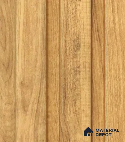 Brown Wooden Louver PN 00803 9.5 ft x 4.9 inch Charcoal Panel - 12 mm | Suitable for Feature Wall, TV Unit & Living Room | Width is Subjected to 5% Variation