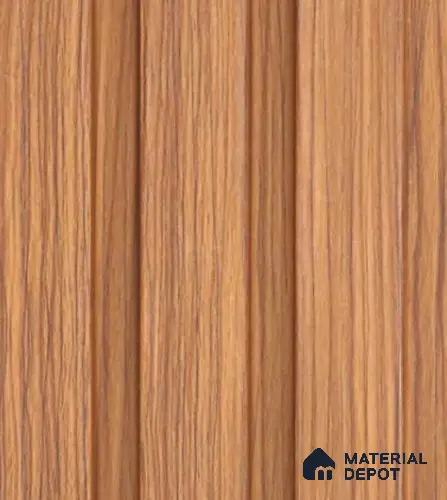 Brown Wooden Louver PN 00804 9.5 ft x 4.9 inch Charcoal Panel - 12 mm | Suitable for Feature Wall, TV Unit & Living Room | Width is Subjected to 5% Variation