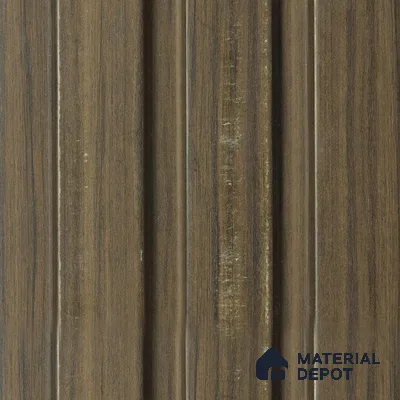 Brown Wooden Louver PN 04606 9.5 ft x 4.9 inch Charcoal Panel - 12 mm | Suitable for Feature Wall, TV Unit & Living Room | Width is Subjected to 5% Variation