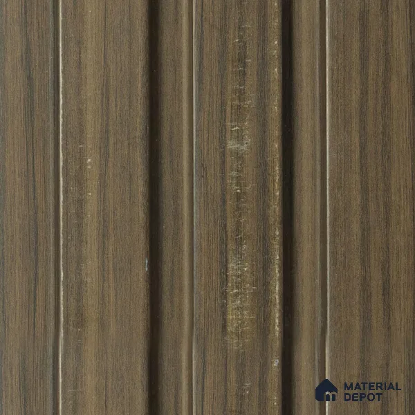 Brown Wooden Louver PN 04606 9.5 ft x 4.9 inch Charcoal Panel - 12 mm | Suitable for Feature Wall, TV Unit & Living Room | Width is Subjected to 5% Variation