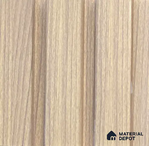 Brown Wooden Louver PN 06267 9.5 ft x 4.7 inch Charcoal Panel - 12 mm | Suitable for Feature Wall, TV Unit & Living Room | Width is Subjected to 5% Variation