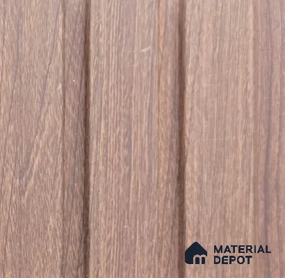 Brown Wooden Louver PN 06269 9.5 ft x 4.7 inch Charcoal Panel - 12 mm | Suitable for Feature Wall, TV Unit & Living Room | Width is Subjected to 5% Variation