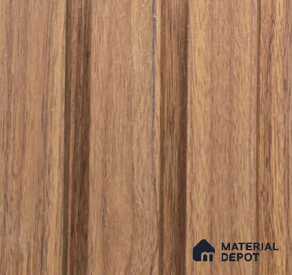 Brown Wooden Look Charcoal Louver/Panel 9.5 ft x 4.7 inch - 12 mm | Ideal for Living Room, TV Cabinet, Bedroom, Feature Wall, Office | PN 08000 | Width is Subjected to 5% Variation