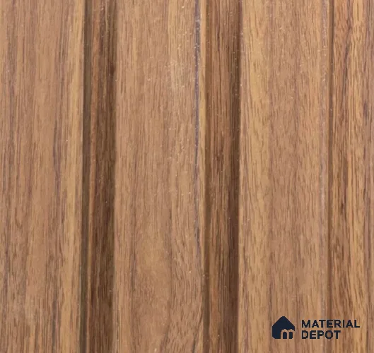 Brown Wooden Look Charcoal Louver/Panel 9.5 ft x 4.7 inch - 12 mm | Ideal for Living Room, TV Cabinet, Bedroom, Feature Wall, Office | PN 08000 | Width is Subjected to 5% Variation
