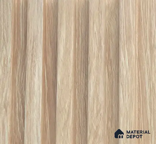 Brown Wooden Louver PN 06273 9.5 ft x 4.7 inch Charcoal Panel - 12 mm | Suitable for Feature Wall, TV Unit & Living Room | Width is Subjected to 5% Variation