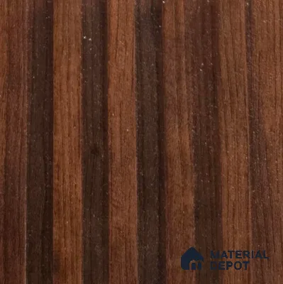 Brown Wooden Louver PN 06278 9.5 ft x 4.7 inch Charcoal Panel - 12 mm | Suitable for Feature Wall, TV Unit & Living Room | Width is Subjected to 5% Variation