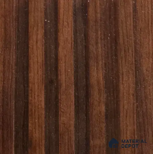 Brown Wooden Louver PN 06278 9.5 ft x 4.7 inch Charcoal Panel - 12 mm | Suitable for Feature Wall, TV Unit & Living Room | Width is Subjected to 5% Variation