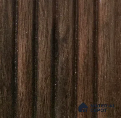 Brown Wooden Louver PN 06284 9.5 ft x 4.7 inch Charcoal Panel - 12 mm | Suitable for Feature Wall, TV Unit & Living Room | Width is Subjected to 5% Variation