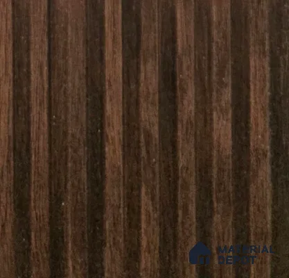 Brown Wooden Louver PN 06285 9.5 ft x 4.7 inch Charcoal Panel - 12 mm | Suitable for Feature Wall, TV Unit & Living Room | Width is Subjected to 5% Variation