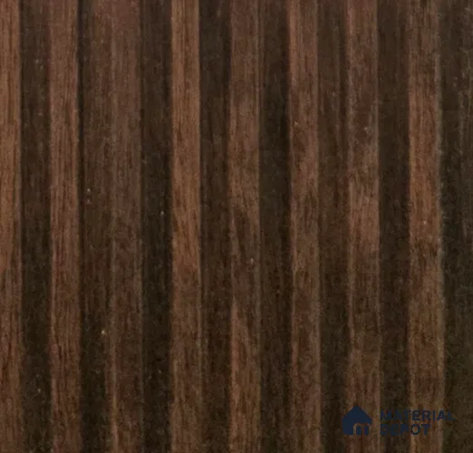 Brown Wooden Louver PN 06285 9.5 ft x 4.7 inch Charcoal Panel - 12 mm | Suitable for Feature Wall, TV Unit & Living Room | Width is Subjected to 5% Variation