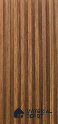 Brown Wooden Louver PN 06292 9.5 ft x 9.4 inch Charcoal Panel - 12 mm | Suitable for Feature Wall, TV Unit & Living Room | Width is Subjected to 5% Variation