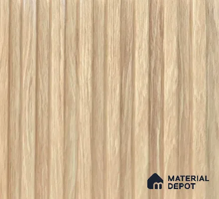 Brown Wooden Louver PN 06287 9.5 ft x 4.7 inch Charcoal Panel - 12 mm | Suitable for Feature Wall, TV Unit & Living Room | Width is Subjected to 5% Variation