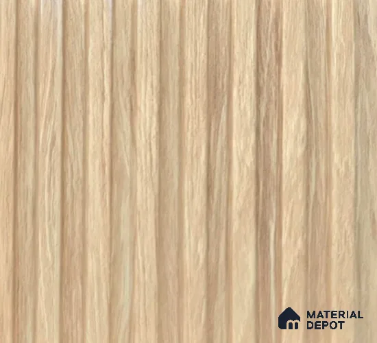 Brown Wooden Louver PN 06287 9.5 ft x 4.7 inch Charcoal Panel - 12 mm | Suitable for Feature Wall, TV Unit & Living Room | Width is Subjected to 5% Variation