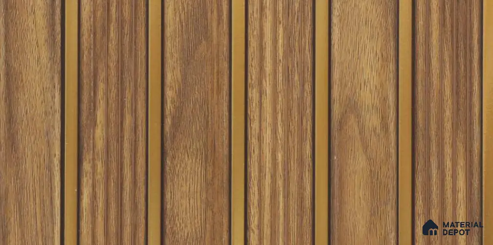 Brown Wooden Louver PN 06300 9.5 ft x 9.4 inch Charcoal Panel - 12 mm | Suitable for Feature Wall, TV Unit & Living Room | Width is Subjected to 5% Variation