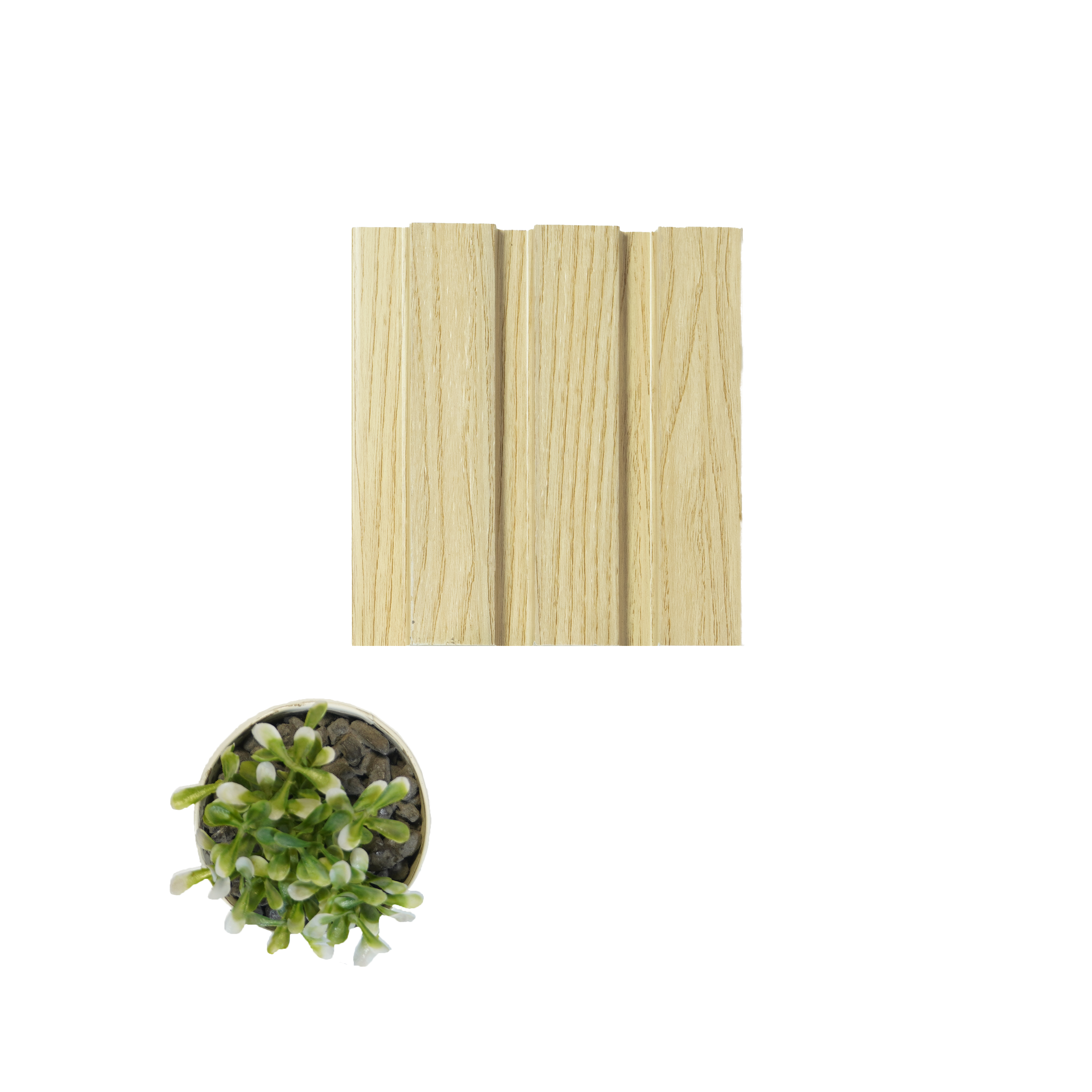 Brown Wooden Louver PN 00816 9.5 ft x 4.7 inch Charcoal Panel - 12 mm | Suitable for Feature Wall, TV Unit & Living Room | Width is Subjected to 5% Variation
