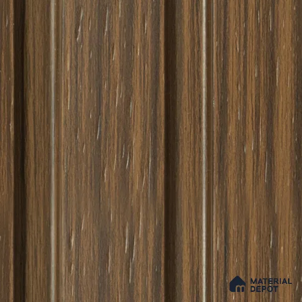 Brown Wooden Louver PN 00819 9.5 ft x 4.7 inch Charcoal Panel - 12 mm | Suitable for Feature Wall, TV Unit & Living Room | Width is Subjected to 5% Variation
