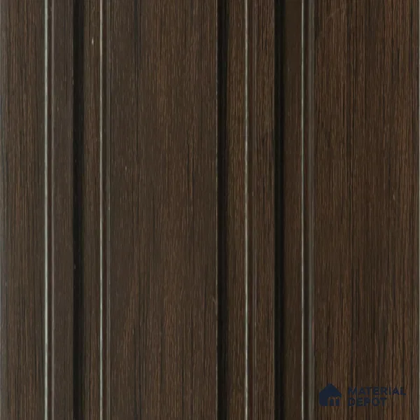 Brown Wooden Louver PN 00825 9.5 ft x 4.7 inch Charcoal Panel - 12 mm | Suitable for Feature Wall, TV Unit & Living Room | Width is Subjected to 5% Variation