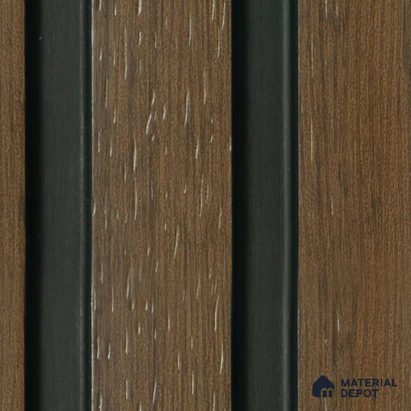 Brown Wooden Louver PN 00817 9.5 ft x 4.7 inch Charcoal Panel - 12 mm | Suitable for Feature Wall, TV Unit & Living Room | Width is Subjected to 5% Variation