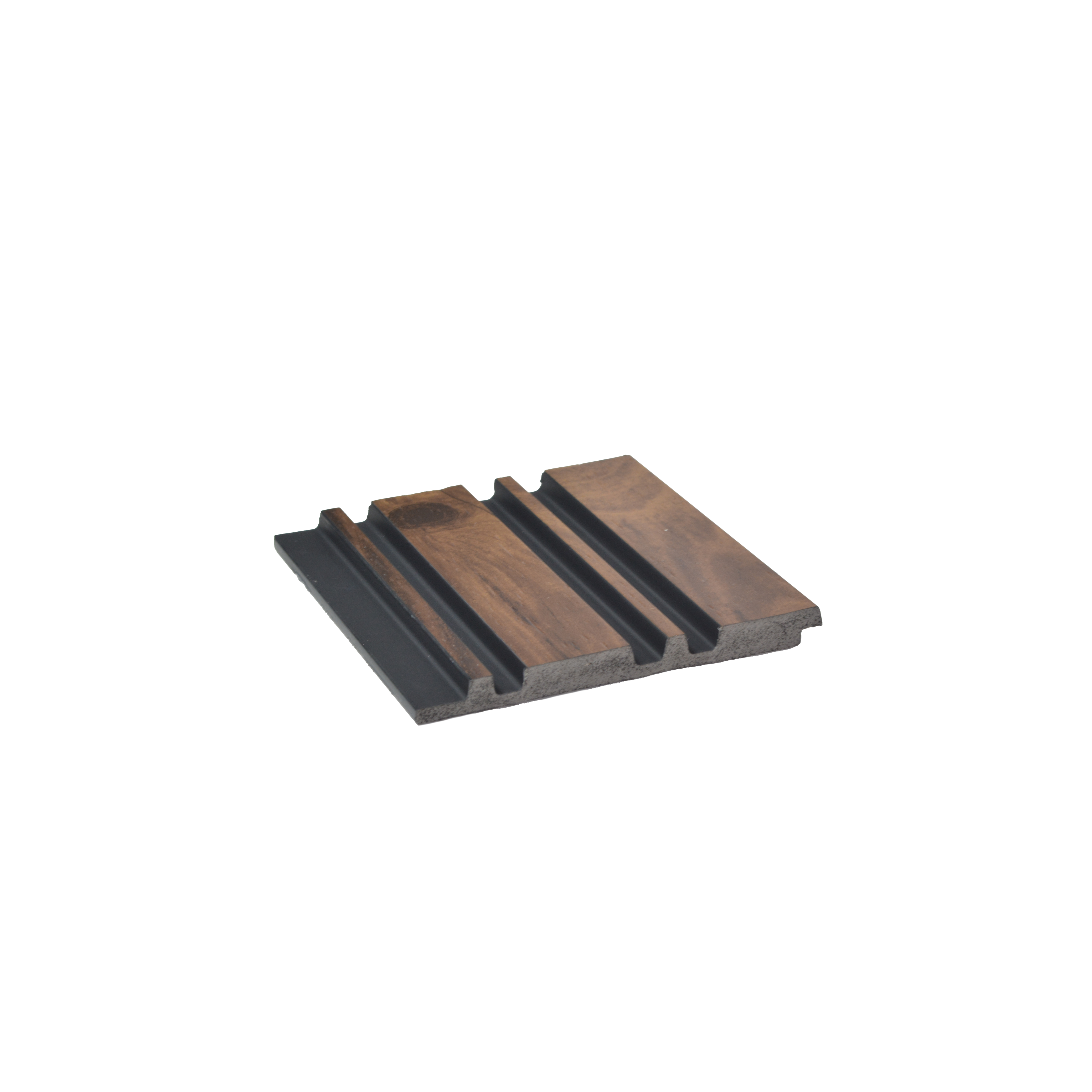 Brown Wooden Louver PN 00826 9.5 ft x 4.7 inch Charcoal Panel - 12 mm | Suitable for Feature Wall, TV Unit & Living Room | Width is Subjected to 5% Variation