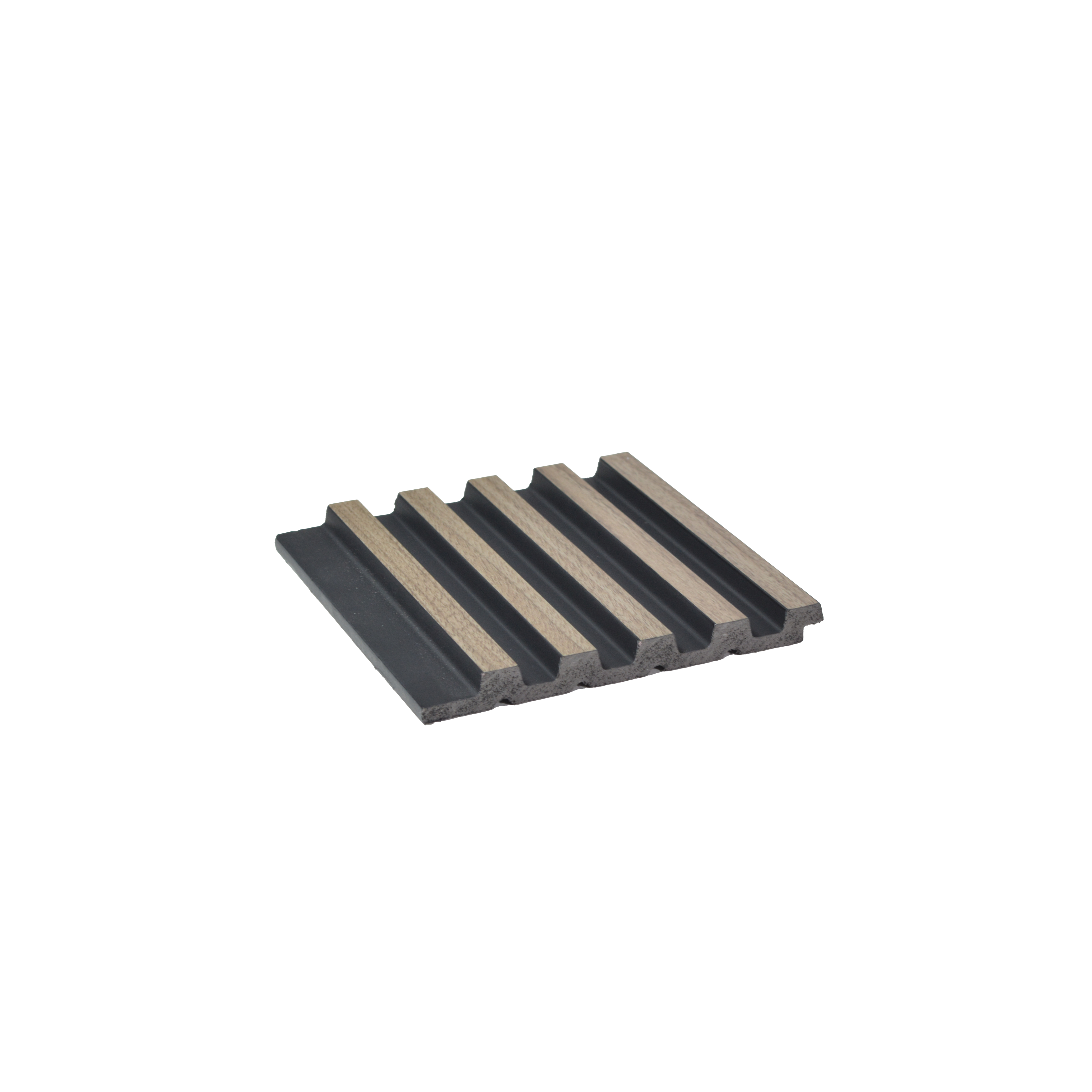 Grey Wooden Louver PN 00828 9.5 ft x 4.7 inch Charcoal Panel - 12 mm | Suitable for Feature Wall, TV Unit & Living Room | Width is Subjected to 5% Variation