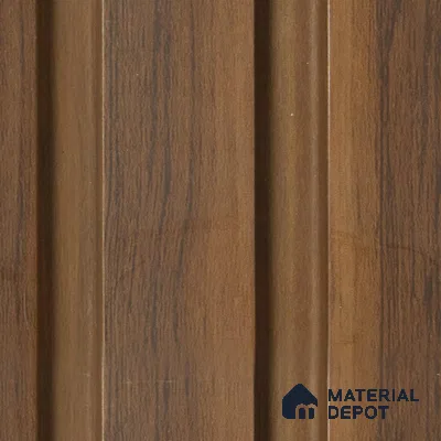 Brown Wooden Louver PN 00802 9.5 ft x 4.9 inch Charcoal Panel - 12 mm | Suitable for Feature Wall, TV Unit & Living Room | Width is Subjected to 5% Variation