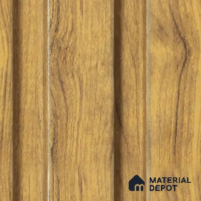 Brown Wooden Louver PN 00803 9.5 ft x 4.9 inch Charcoal Panel - 12 mm | Suitable for Feature Wall, TV Unit & Living Room | Width is Subjected to 5% Variation