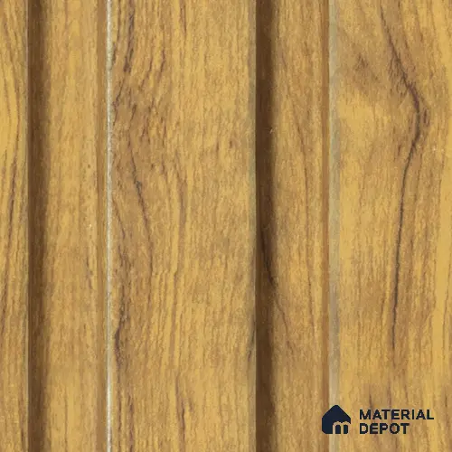 Brown Wooden Louver PN 00803 9.5 ft x 4.9 inch Charcoal Panel - 12 mm | Suitable for Feature Wall, TV Unit & Living Room | Width is Subjected to 5% Variation
