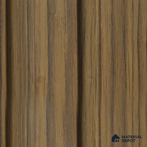Brown Wooden Louver PN 00804 9.5 ft x 4.9 inch Charcoal Panel - 12 mm | Suitable for Feature Wall, TV Unit & Living Room | Width is Subjected to 5% Variation