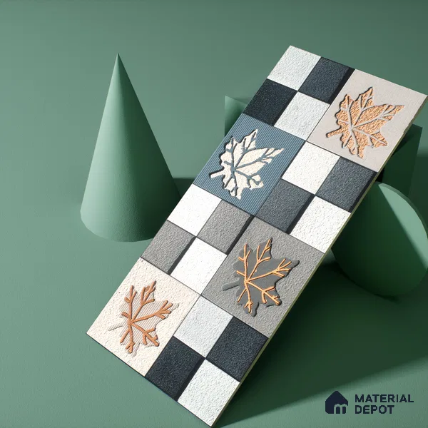 Elevation Wall Tile TL 00068 A Azul Blue 2 ft x 1 ft Punch Matte Finish Vitrified Tile - 9 mm | Ideal For Modern Facades, Outdoor Cladding, Feature Wall | Please Expect a Slight Variation of Pattern