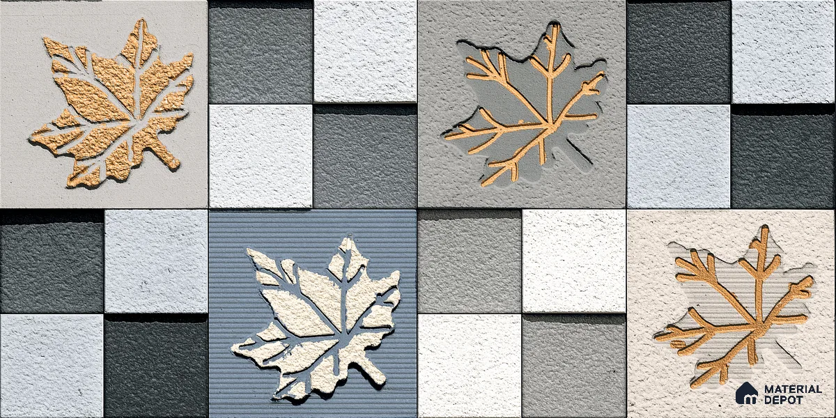 Elevation Wall Tile TL 00068 A Azul Blue 2 ft x 1 ft Punch Matte Finish Vitrified Tile - 9 mm | Ideal For Modern Facades, Outdoor Cladding, Feature Wall | Please Expect a Slight Variation of Pattern
