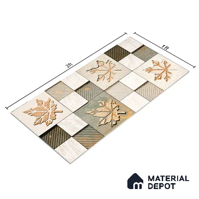 Elevation Wall Tile TL 00068 B Cocoa Brown 2 ft x 1 ft Punch Matte Finish Vitrified Tile - 9 mm | Ideal For Modern Facades, Outdoor Cladding, Feature Wall | Please Expect a Slight Variation of Pattern (Sample)