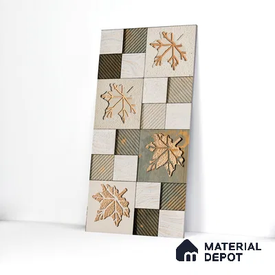 Elevation Wall Tile TL 00068 B Cocoa Brown 2 ft x 1 ft Punch Matte Finish Vitrified Tile - 9 mm | Ideal For Modern Facades, Outdoor Cladding, Feature Wall | Please Expect a Slight Variation of Pattern (Sample)