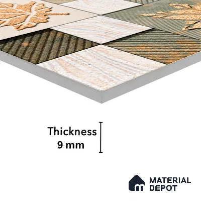 Elevation Wall Tile TL 00068 B Cocoa Brown 2 ft x 1 ft Punch Matte Finish Vitrified Tile - 9 mm | Ideal For Modern Facades, Outdoor Cladding, Feature Wall | Please Expect a Slight Variation of Pattern (Sample)