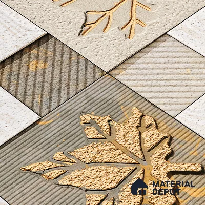 Elevation Wall Tile TL 00068 B Cocoa Brown 2 ft x 1 ft Punch Matte Finish Vitrified Tile - 9 mm | Ideal For Modern Facades, Outdoor Cladding, Feature Wall | Please Expect a Slight Variation of Pattern (Sample)