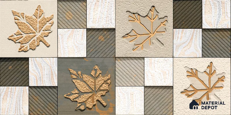 Elevation Wall Tile TL 00068 B Cocoa Brown 2 ft x 1 ft Punch Matte Finish Vitrified Tile - 9 mm | Ideal For Modern Facades, Outdoor Cladding, Feature Wall | Please Expect a Slight Variation of Pattern (Sample)