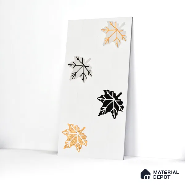 Elevation Wall Tile TL 00068 C Ice White 2 ft x 1 ft Punch Matte Finish Vitrified Tile - 9 mm | Ideal For Modern Facades, Outdoor Cladding, Feature Wall | Please Expect a Slight Variation of Pattern