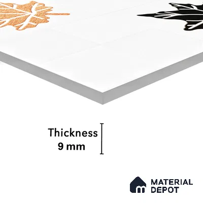 Elevation Wall Tile TL 00068 C Ice White 2 ft x 1 ft Punch Matte Finish Vitrified Tile - 9 mm | Ideal For Modern Facades, Outdoor Cladding, Feature Wall | Please Expect a Slight Variation of Pattern