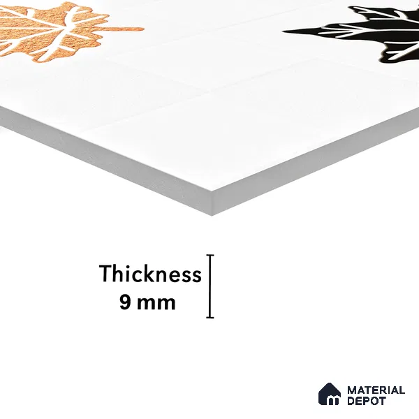 Elevation Wall Tile TL 00068 C Ice White 2 ft x 1 ft Punch Matte Finish Vitrified Tile - 9 mm | Ideal For Modern Facades, Outdoor Cladding, Feature Wall | Please Expect a Slight Variation of Pattern