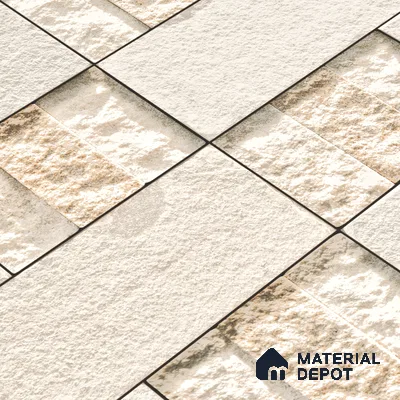 Elevation Wall Tile TL 00072 A Beige 2 ft x 1 ft Punch Matte Finish Vitrified Tile - 9 mm | Ideal For Modern Facades, Outdoor Cladding, Feature Wall (Sample)