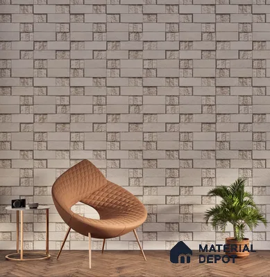 Elevation Wall Tile TL 00072 A Beige 2 ft x 1 ft Punch Matte Finish Vitrified Tile - 9 mm | Ideal For Modern Facades, Outdoor Cladding, Feature Wall (Sample)