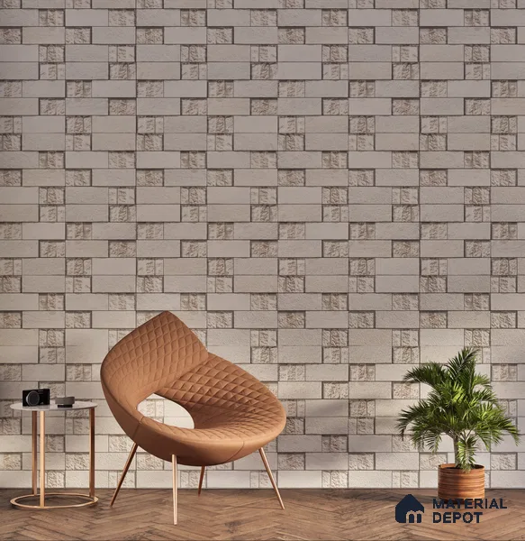 Elevation Wall Tile TL 00072 A Beige 2 ft x 1 ft Punch Matte Finish Vitrified Tile - 9 mm | Ideal For Modern Facades, Outdoor Cladding, Feature Wall (Sample)