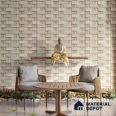 Elevation Wall Tile TL 00072 A Beige 2 ft x 1 ft Punch Matte Finish Vitrified Tile - 9 mm | Ideal For Modern Facades, Outdoor Cladding, Feature Wall (Sample)