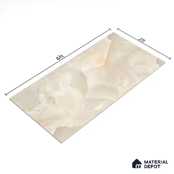 Carving Floor & Wall Tile Cloud Onyx | TL 00357 | 4 ft x 2 ft Size | Endless Matte Finish Vitrified Tile - 9 mm Thick | Suitable For Living Room, Bedroom, Bathroom