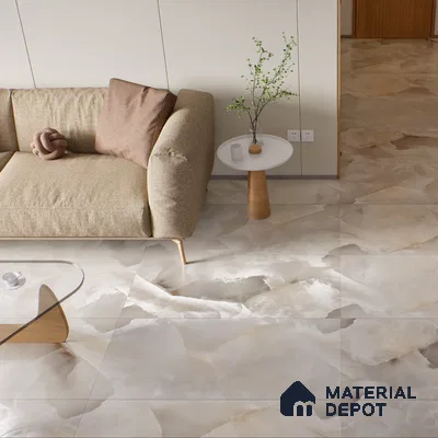 Carving Floor & Wall Tile Cloud Onyx | TL 00357 | 4 ft x 2 ft Size | Endless Matte Finish Vitrified Tile - 9 mm Thick | Suitable For Living Room, Bedroom, Bathroom